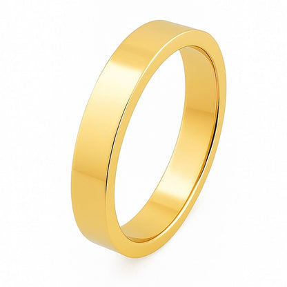 Flat Shape Plain Wedding Band for Women | UK Hallmarked Gold & Platinum Ring