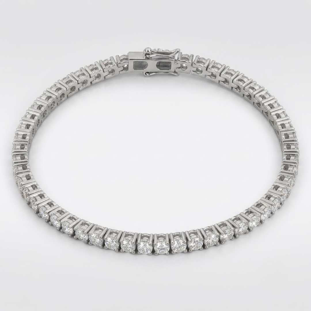 5.00CT D/VS Round Lab Grown Diamond Tennis Bracelet for Women in Platinum 950.