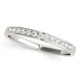 Channel Set Half Eternity Ring in Gold & Platinum