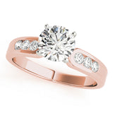 Timeless Channel-Set Round Diamond Engagement Ring — 9K/18K Gold & Platinum