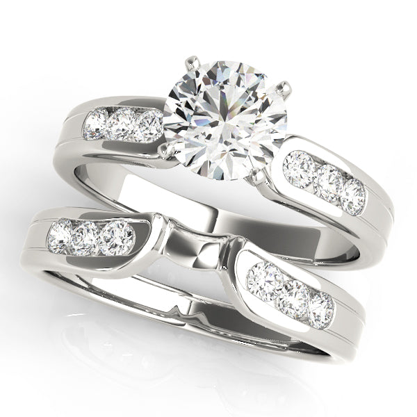 Timeless Channel-Set Round Diamond Engagement Ring — 9K/18K Gold & Platinum