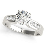 Timeless Channel-Set Round Diamond Engagement Ring — 9K/18K Gold & Platinum