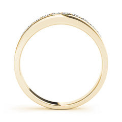 Round Channel Set Half Eternity Ring in Gold & Platinum