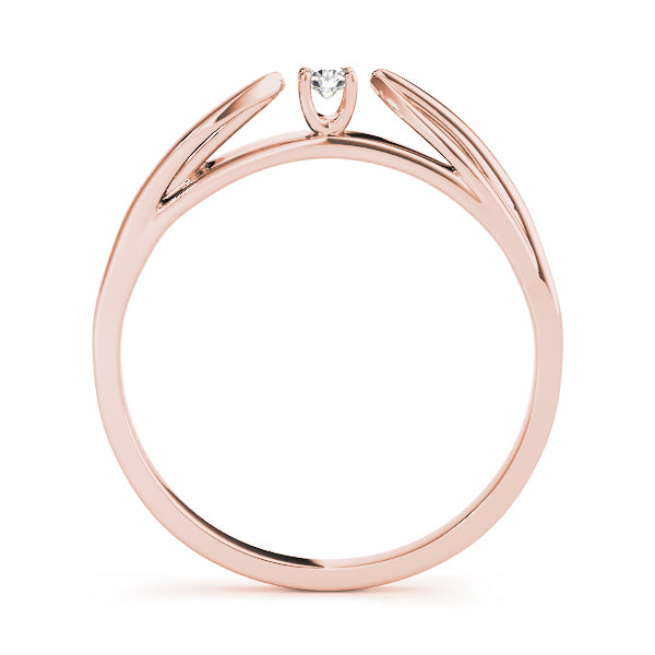 Prong Set Half Eternity Ring in Gold & Platinum