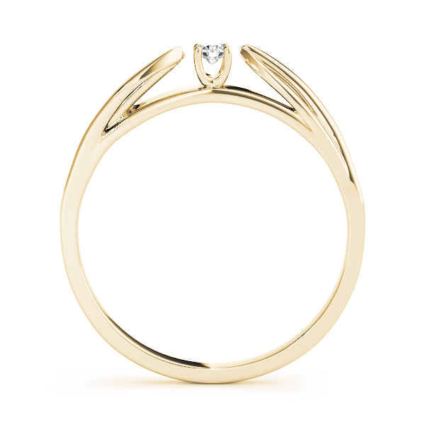 Prong Set Half Eternity Ring in Gold & Platinum