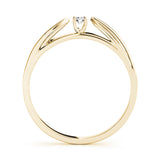Prong Set Half Eternity Ring in Gold & Platinum