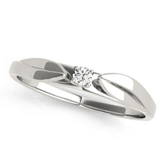 Prong Set Half Eternity Ring in Gold & Platinum