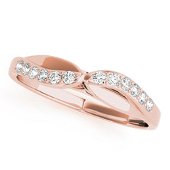 Split Shank Curved Half Eternity Ring in Gold & Platinum