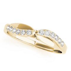 Split Shank Curved Half Eternity Ring in Gold & Platinum