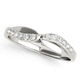 Split Shank Curved Half Eternity Ring in Gold & Platinum