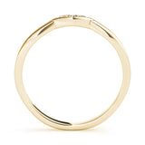 3-Stone Curved Half Eternity Ring in Gold & Platinum