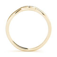 3-Stone Curved Half Eternity Ring in Gold & Platinum