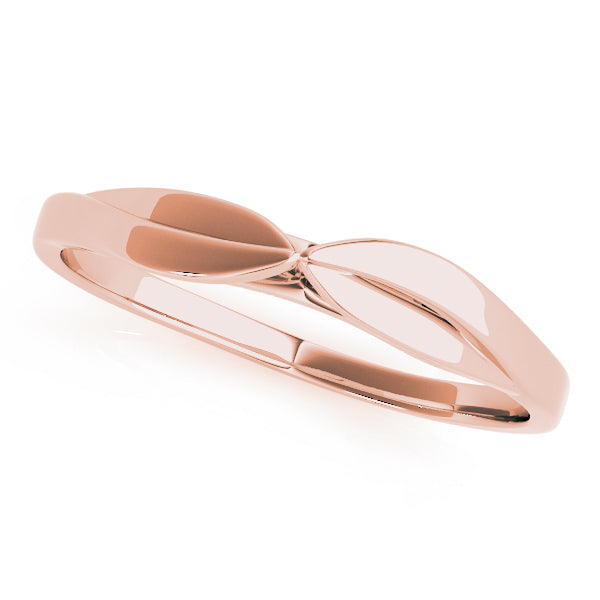 Split Shank Curved Wedding Bands Gold