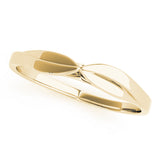 Split Shank Curved Wedding Bands Gold