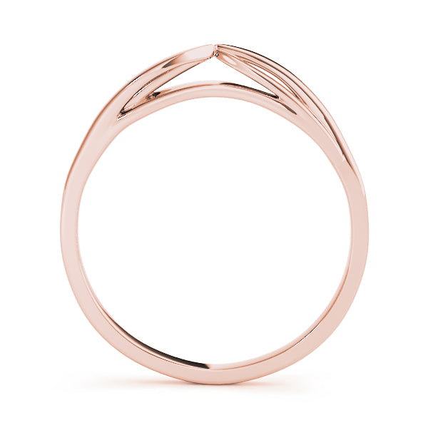 Split Shank Curved Wedding Bands Gold