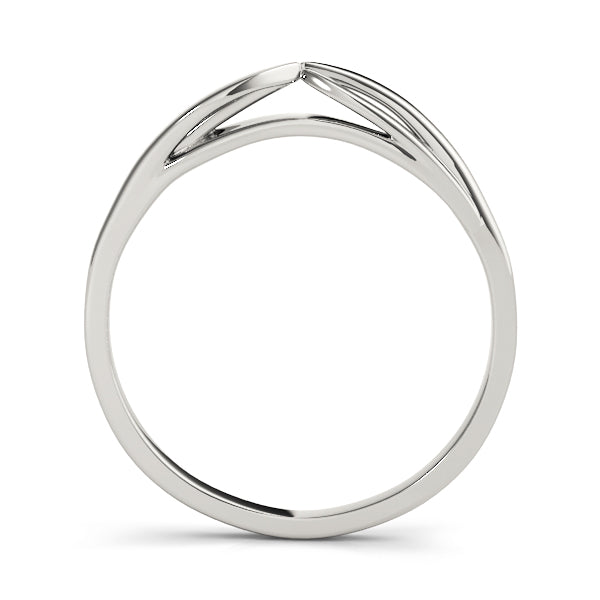 Split Shank Curved Wedding Bands Gold