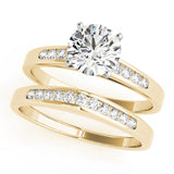 Signature Channel-Set Round Diamond Engagement Ring — 9K/18K Gold & Platinum
