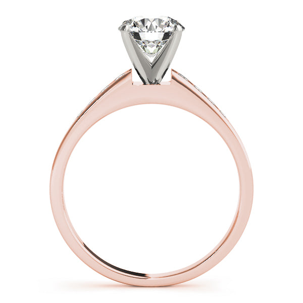 Signature Channel-Set Round Diamond Engagement Ring — 9K/18K Gold & Platinum