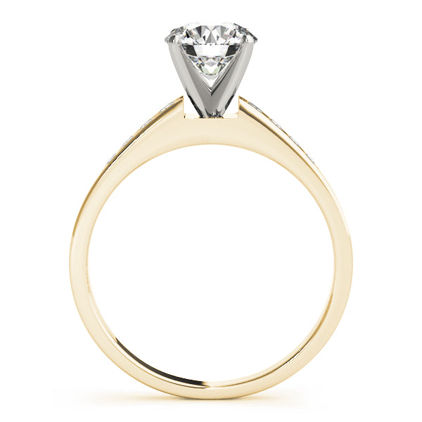 Signature Channel-Set Round Diamond Engagement Ring — 9K/18K Gold & Platinum