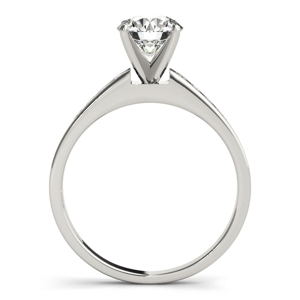 Signature Channel-Set Round Diamond Engagement Ring — 9K/18K Gold & Platinum