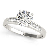 Signature Channel-Set Round Diamond Engagement Ring — 9K/18K Gold & Platinum