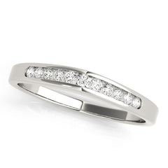 Channel Set Half Eternity Ring in Gold & Platinum