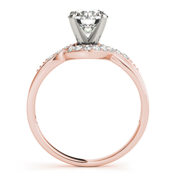 Artisan Bypass Round Diamond Engagement Ring — 9K/18K Gold & Platinum