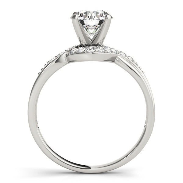 Artisan Bypass Round Diamond Engagement Ring — 9K/18K Gold & Platinum
