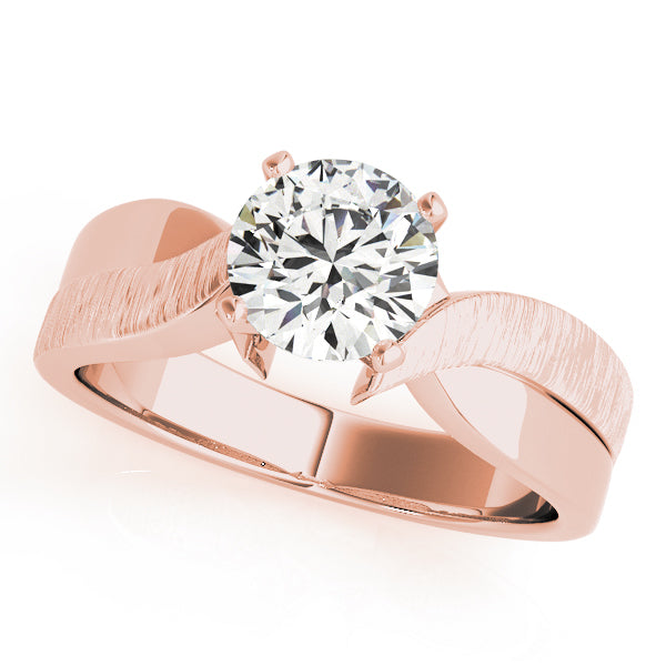 Bespoke Solitaires Any Shape Round Diamond Engagement Ring — 9K/18K Gold & Platinum