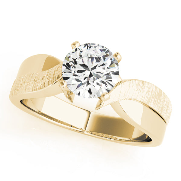 Bespoke Solitaires Any Shape Round Diamond Engagement Ring — 9K/18K Gold & Platinum