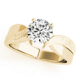 Bespoke Solitaires Any Shape Round Diamond Engagement Ring — 9K/18K Gold & Platinum