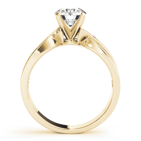 Bespoke Solitaires Any Shape Round Diamond Engagement Ring — 9K/18K Gold & Platinum