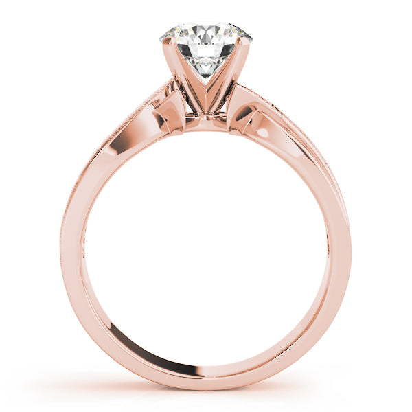 Bespoke Solitaires Any Shape Round Diamond Engagement Ring — 9K/18K Gold & Platinum