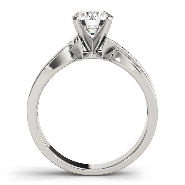 Bespoke Solitaires Any Shape Round Diamond Engagement Ring — 9K/18K Gold & Platinum