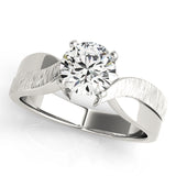 Bespoke Solitaires Any Shape Round Diamond Engagement Ring — 9K/18K Gold & Platinum