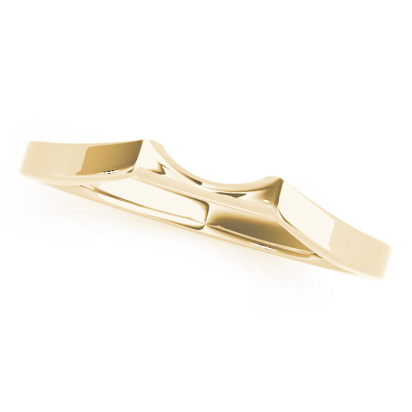 Curved Wedding Gold Band