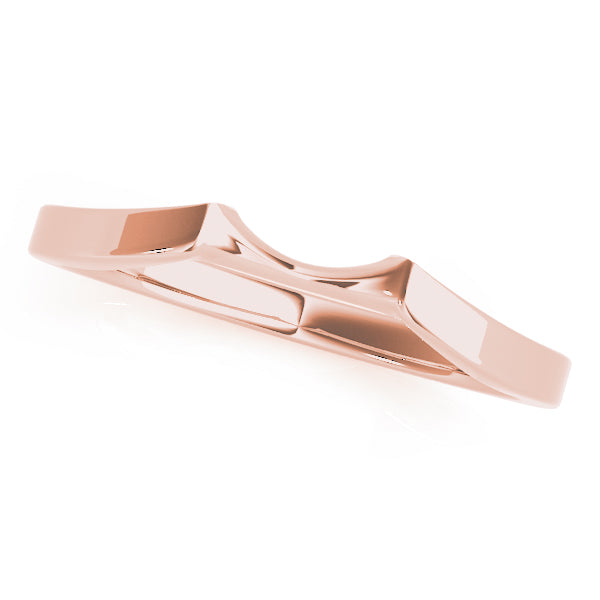 Curved Wedding Gold Band