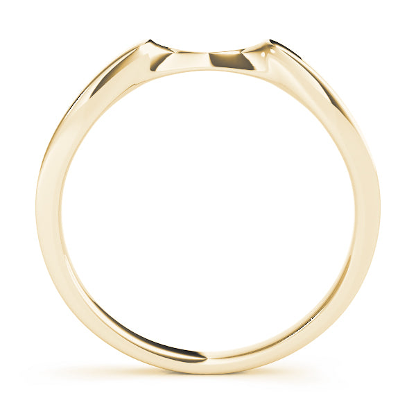 Curved Wedding Gold Band
