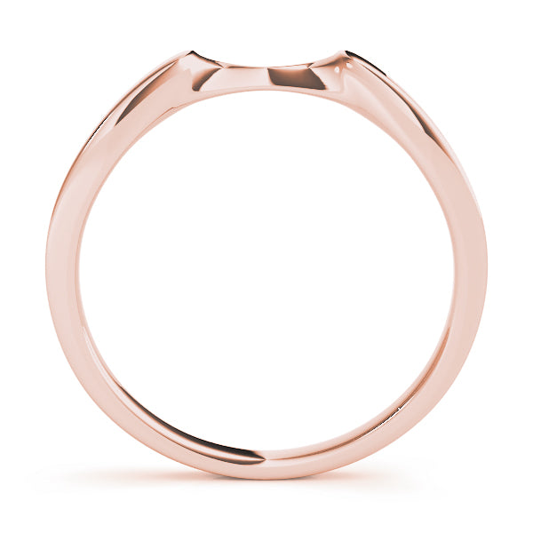 Curved Wedding Gold Band