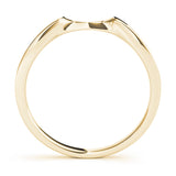 Curved Wedding Gold Band