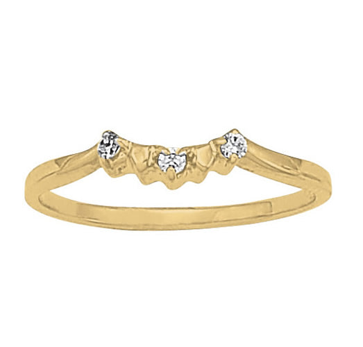 Curved Wedding Gold Band
