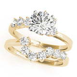 Regal Bypass Round Diamond Engagement Ring — 9K/18K Gold & Platinum