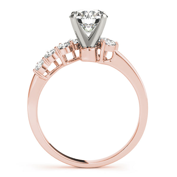Regal Bypass Round Diamond Engagement Ring — 9K/18K Gold & Platinum