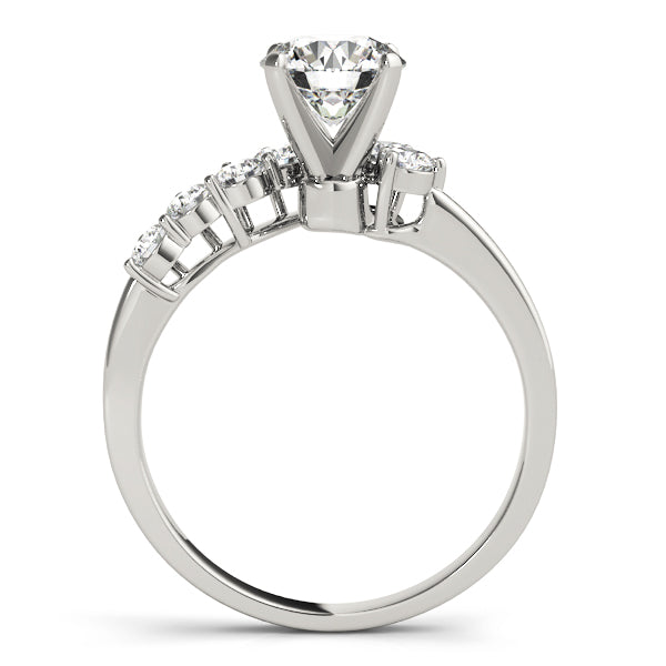 Regal Bypass Round Diamond Engagement Ring — 9K/18K Gold & Platinum
