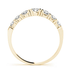 Single Row Bar Set Half Eternity Ring in Gold & Platinum