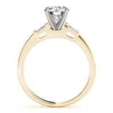 Baguette & Round Cut Diamond 3-Stone Ring