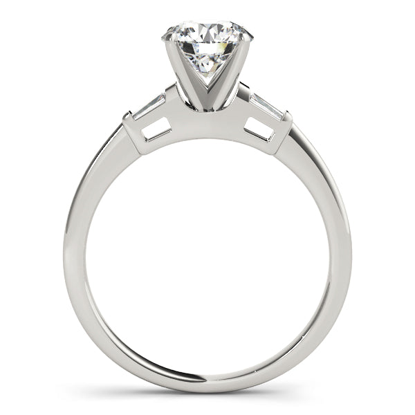 Eternal Three-Stone Baguette Round Diamond Engagement Ring — 9K/18K Gold & Platinum