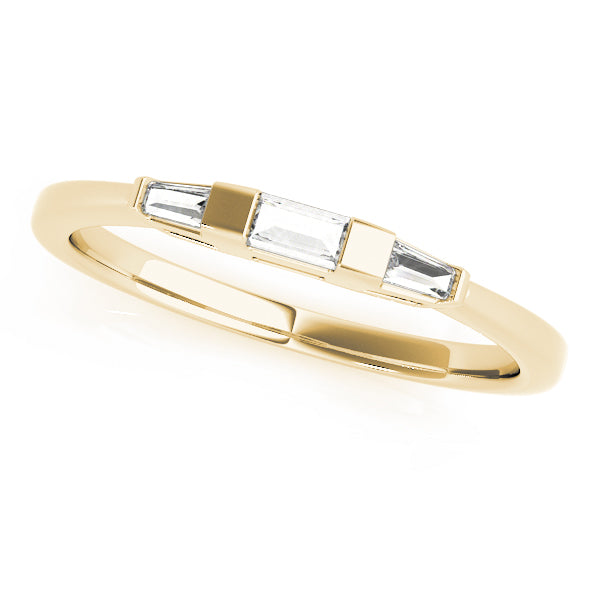 Baguette Half Eternity Ring in Gold & Platinum