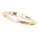 Baguette Half Eternity Ring in Gold & Platinum