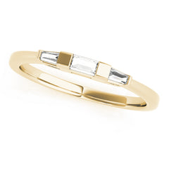 Baguette Half Eternity Ring in Gold & Platinum